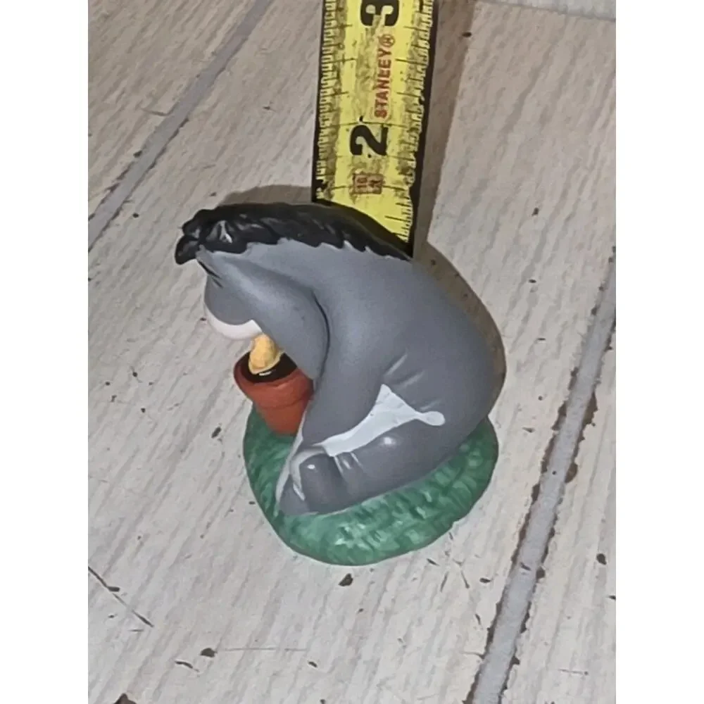Vintage Disney Porcelain Eeyore Figurine With Flower Pot Miniature Cottagecore